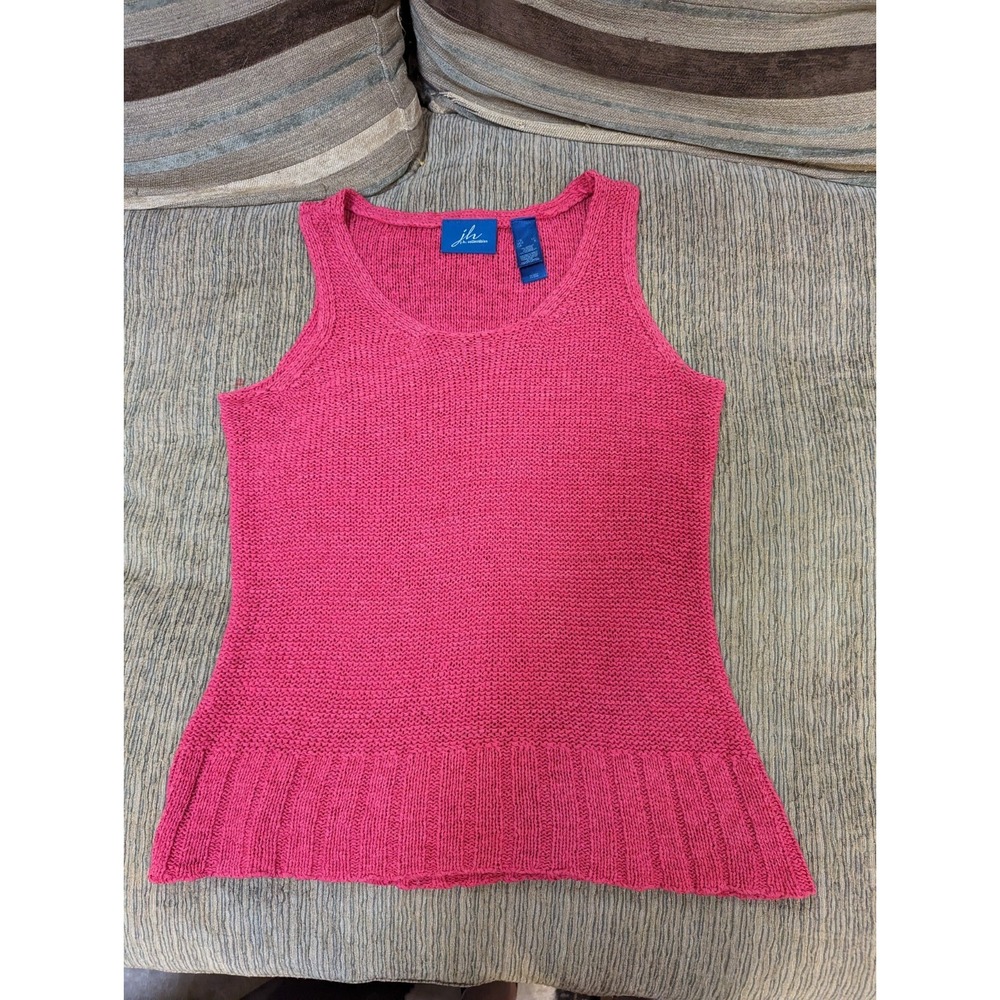 Vintage J H collectibles pink sweater tank top‎ shirt blouse womens Small